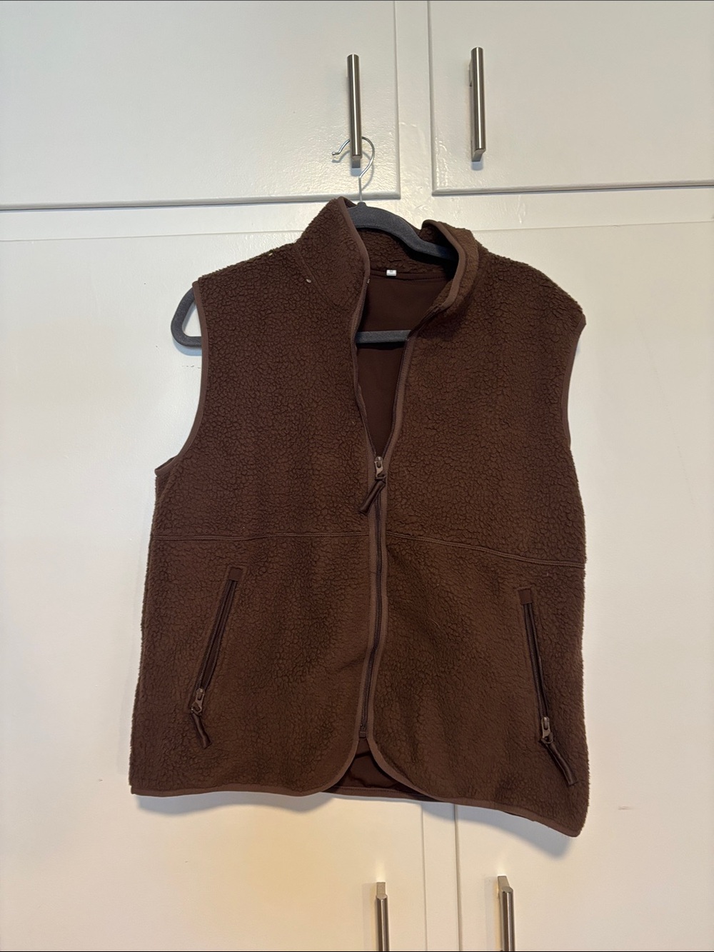 Brown Sherpa Fleece Vest